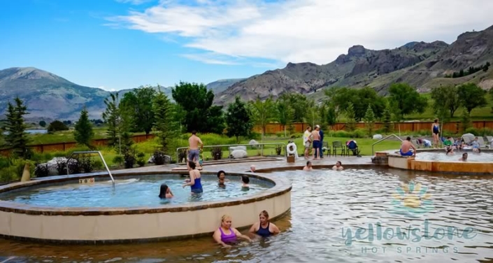 YHS hot pool with mountain views